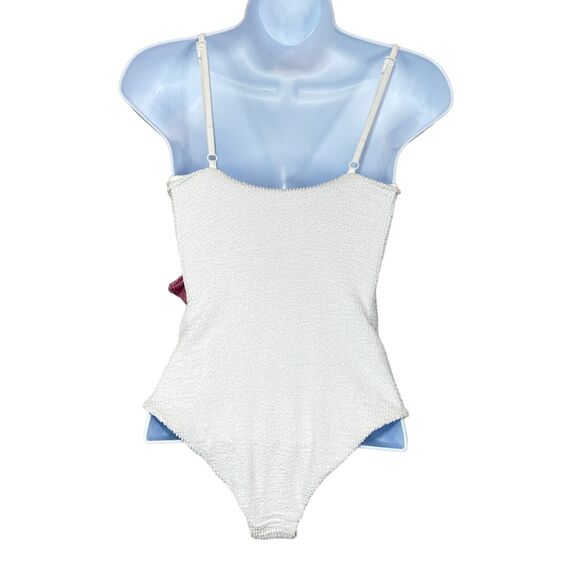 Onia Lila Surplus Colorblock One Piece Swimsuit Pink White Women XS NWOT - Picture 3 of 8